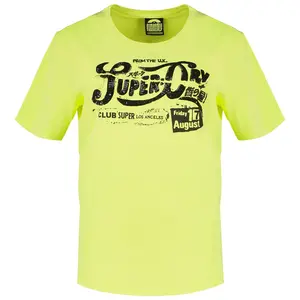 Футболка с коротким рукавом Superdry Punk Poster Relaxed, желтый