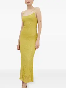 Платье миди из цветочного кружева Bardot, желтый