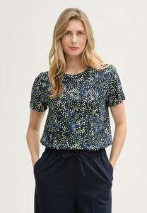 Футболка TOM TAILOR Print T-shirt, Multicolor Navy Dot Structure/Dark Blue