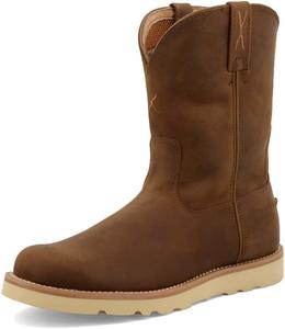 Ботинки Twisted X Men's 10 Work с подошвой на клиновидном каблуке, Distressed Saddle & Saddle