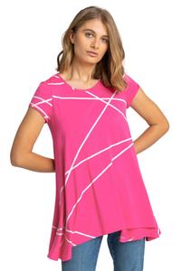 Топ Hanky ​​Hem с линейным принтом Roman, розовый