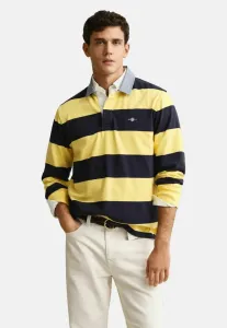 Рубашка-Поло в полоску из шамбре для регби Gant, Banana Yellow