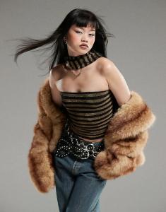 Топ-бандо Jeldia в золотую полоску Motel