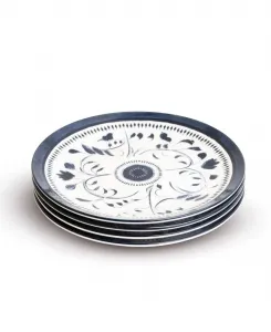 Набор салатных тарелок «Брюгге», 4 штуки Lemieux Et Cie, белый/синий