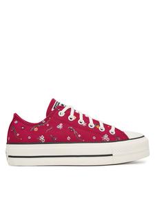 Тканевые кеды Chuck Taylor All Star Lift Platform Embroidered Floral Patchwork A15535C Converse, красный