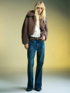 Бола куртка из искусственного меха Mango, Light Beige