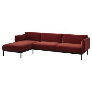 4-местный диван с шезлонгом ÄPPLARYD IKEA, цвет djuparp red/brown