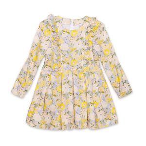 Платье с длинными рукавами и рюшами в осенних цветах Worthy Threads