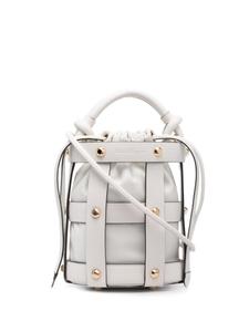 Ferragamo сумка-ведро с заклепками, белый