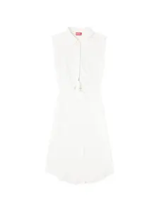 Платье-рубашка с завязками спереди Diesel, белый