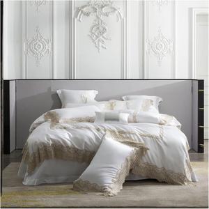 YIZUFU Комплект постельного белья французский романтический стиль хлопок 1000TC кружево White