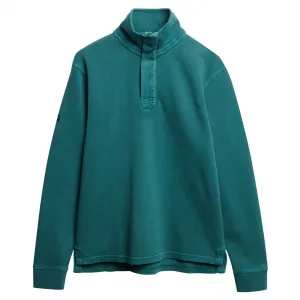 Толстовка Superdry Cotton Classic Pique Henley, зеленый