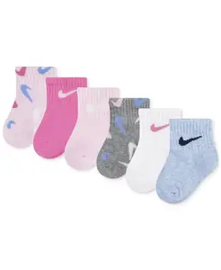 Детские носки Baby and Toddler Swooshfetti, 6 пар Nike, розовый