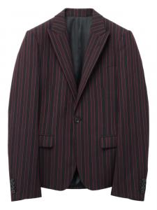 Полосатый блейзер Alexander McQueen, черный