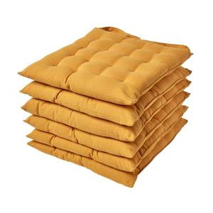 Подушка для стульев Homescapes 6 шт, 40x5x40 см цвет melonengelb