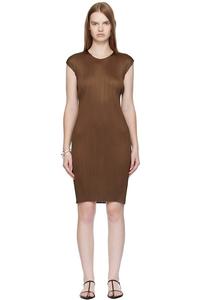 Pleats Please Issey Miyake Новое яркое базовое платье миди 4