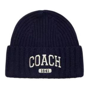 COACH Унисекс шапка из мериносовой шерсти морской синий, Marine Blue