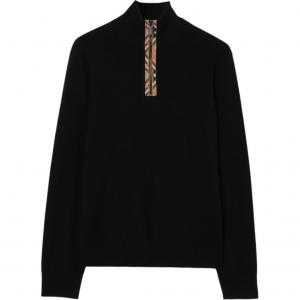 Burberry Мужские черные свитера с высоким воротником, средней высоты