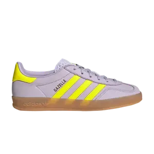 Кроссовки Wmns Gazelle Indoor, цвет Silver Dawn Solar Yellow