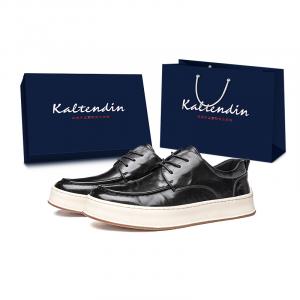 Винтажная классическая британская повседневная обувь для мужчин, черного цвета Kaltendin, Black