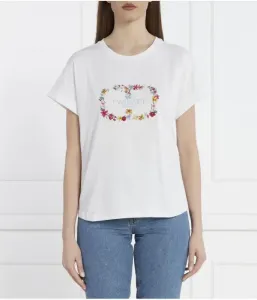 Футболка RICAMO FIORI regular fit Twin-Set, белый