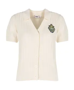 Кардиган на пуговицах с короткими рукавами Fila, бежевый