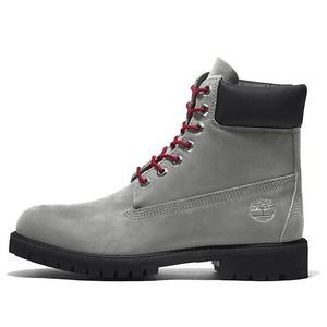 Кроссовки premium 6 inch boots 'grey nubuck with red' Timberland, серый