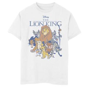 Футболка Disney's The Lion King для мальчиков 8–20 лет с темным контуром и графическим рисунком, групповая фотография Disney