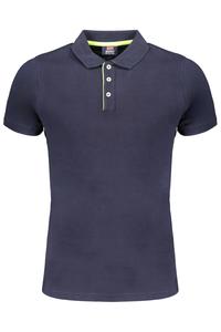 Мужская рубашка-поло Norway 1963 с коротким рукавом и контрастными деталями, темно-синий