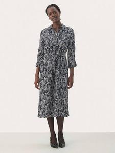 Платье-рубашка с принтом в виде листьев пайи Part Two, темно-синий/разноцветный