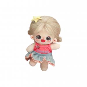 Мягкая плюшевая кукла из хлопка, 20 см Jinnew, розовый