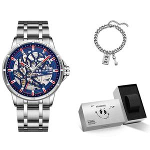 Мужские часы Starking с автоматическим механическим механизмом, синий циферблат, модель AM0271SL77