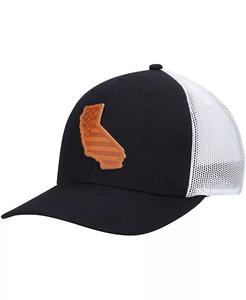 Мужская черная кепка Trucker Snapback с кожаными нашивками California Local Crowns