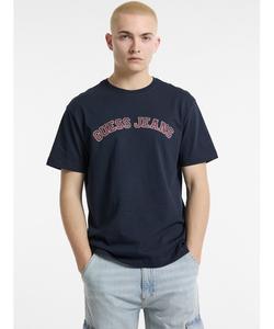 Футболка с коротким рукавом и круглым вырезом GUESS JEANS Eco Crewneck Collegiate, темно-синий