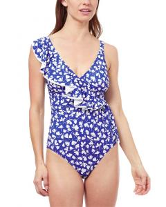 Профиль Gottex Summertime V-образный вырез слитный купальник Profile by Gottex, синий
