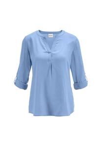 Блузка с застежкой-молнией и манжетами на рукавах Madeleine, голубой
