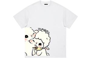 Футболка Unisex Crew Neck Moderate Heavyweight ZIAREL, белый[lamb]