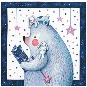 Подушка для вышивки крестом "Время чтения" CU069, схема счета, 40x40 см RTO