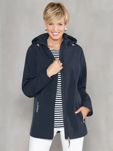 Куртка из софтшелла Classic Basics с капюшоном, цвет морской волны