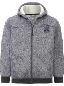 Толстовка с капюшоном на молнии Jan Vanderstorm  Mikrikson, пятнистый серый