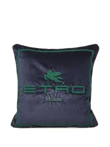 Подушка с вышитым логотипом (45 см x 45 см) Etro Home, синий