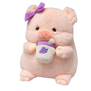 Милые плюшевые куклы свинки в виде молочного чая высота 35см/45см Fat Fat Dragon