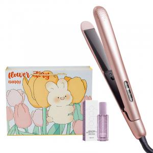 Сплит щипцы для завивки 2-в-1 выпрямитель для волос с отрицательными ионами уход за волосами щипцы для крупных локонов зажим для челки 705 AUX, золото