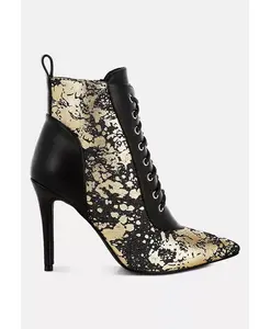 Ботинки на шнуровке до щиколотки Fat Cat с абстрактным принтом London Rag, черный