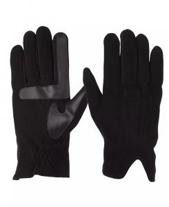 Мужские перчатки для сенсорных экранов из эластичной замши с тремя вытягиваниями Isotoner Signature, черный