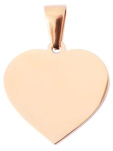 Adeliás Женский кулон - Сердце. Кулон в форме сердца из нержавеющей стали с золотым покрытием