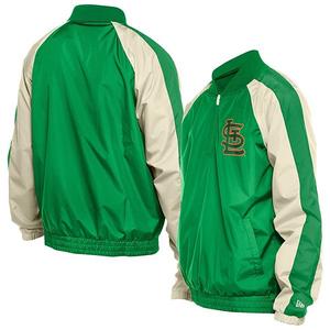 Мужская ветровка kelly green st louis cardinals st patrick's day ripstop raglan quarter-zip New Era