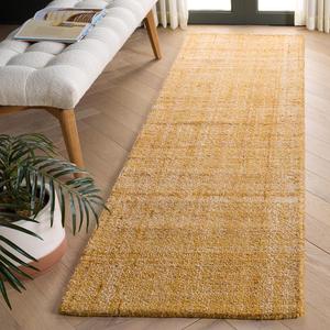 Ковер SAFAVIEH, 69 x 244 см, Abstract Collection, Gold & Ivory, ручной работы, идеально для гостиной, коридора, прихожей, входа, спальни (ABT151D)