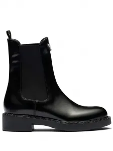 Фактурные ботинки Prada, черный