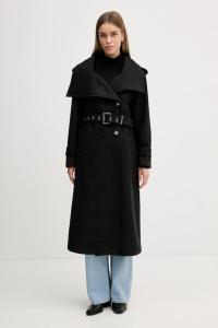 Пальто из шерсти Sisley, серый